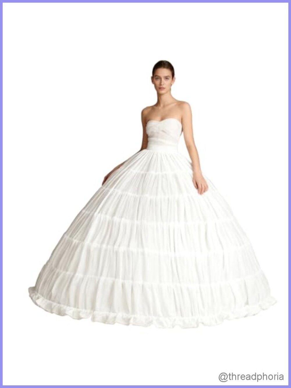 Women 6 Hoop Petticoat Crinoline Slip Long Underskirt Bridal Quinceanera